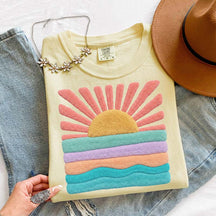 Trendy Aesthetic Sun Printed T-Shirt