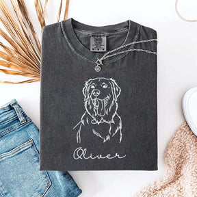 Custom Pet Love With Name And Photo T-Shirt