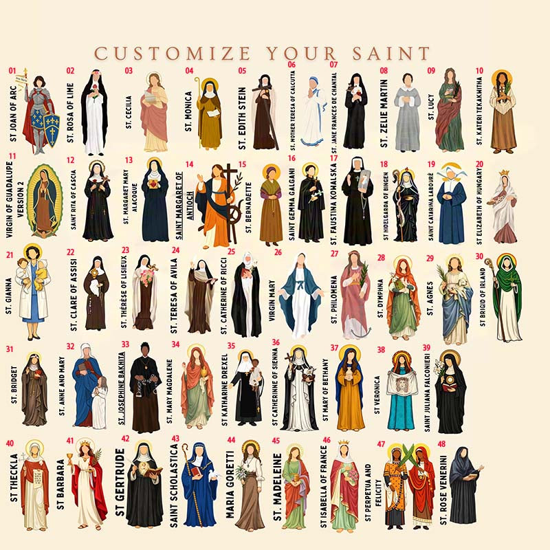 Custom Comfort Colors Catholic Saint T-Shirt