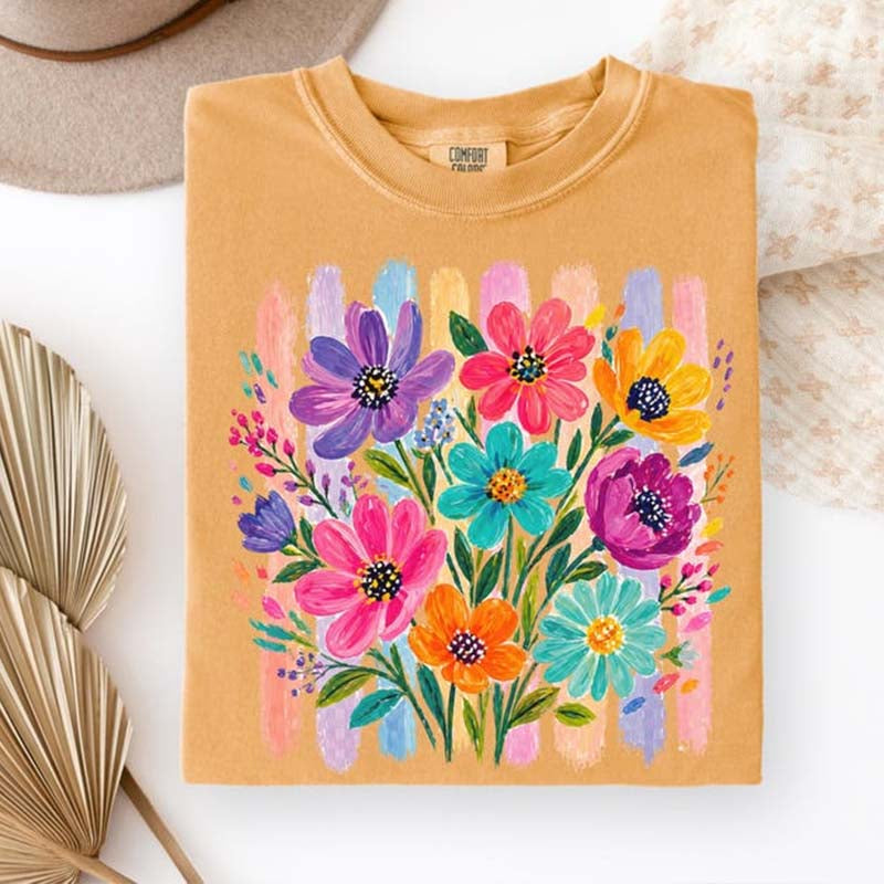 Comfort Colors Daisy Brushstroke Floral T-Shirt