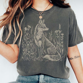 Vintage Fox Linoprint T-Shirt
