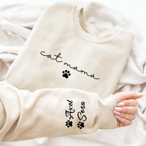 Personalized Cat Mama Sweatshirt