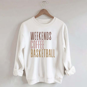Weekends Coffee Basketball Sweatshirt