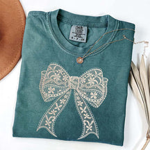 Comfort Colors Lace Bow T-Shirt