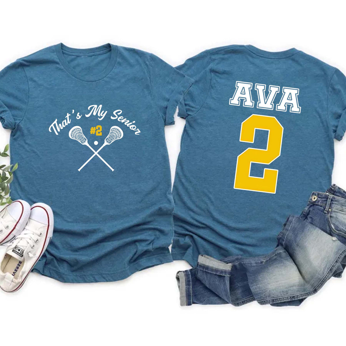 Custom Senior Lacrosse Team T-Shirt