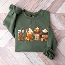 Cute Pumpkin Spice Fall Coffee Sweatshirt