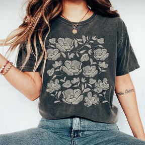 Vintage Flower Graphic Boho Summer T-Shirt