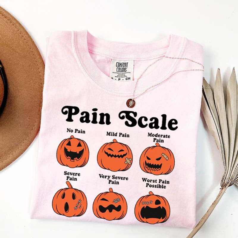 Pain Scale Fall Pumpkin Nurse T-Shirt