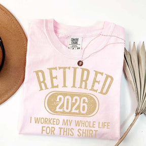 Funny Retirement Distressed Retired Est 2026 T-Shirt