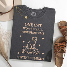 Funny Three Cat Lover Retro T-Shirt