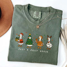 Just a Jolly Goose Girly Christmas T-Shirt