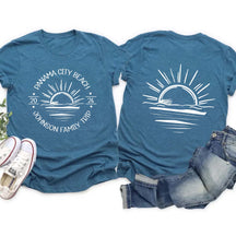 Custom Sun Family Beach Vacation T-Shirt