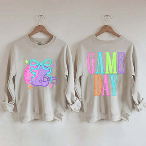 School Spirit Football Printed Sweatshirt