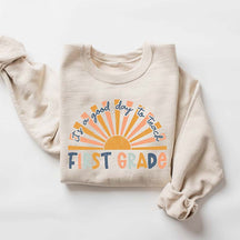 Retro First Grade Teacher Sweatshirt