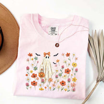 Coquette Floral Ghost Wildflowers Cute T-Shirt