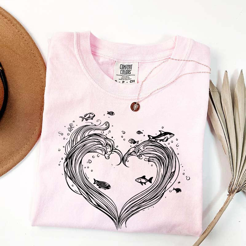 Heart Wave Comfort Colors T-Shirt