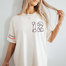 Custom Cute Baseball Number and Name T-Shirt