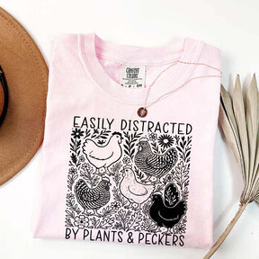 Easily Distracted By Plants and Peckers Wildflowers T-Shirt