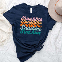 Retro Sunshine Hiking Summer Vacation T-Shirt