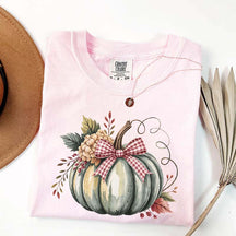 Watercolor Pumpkin Womens Halloween T-Shirt