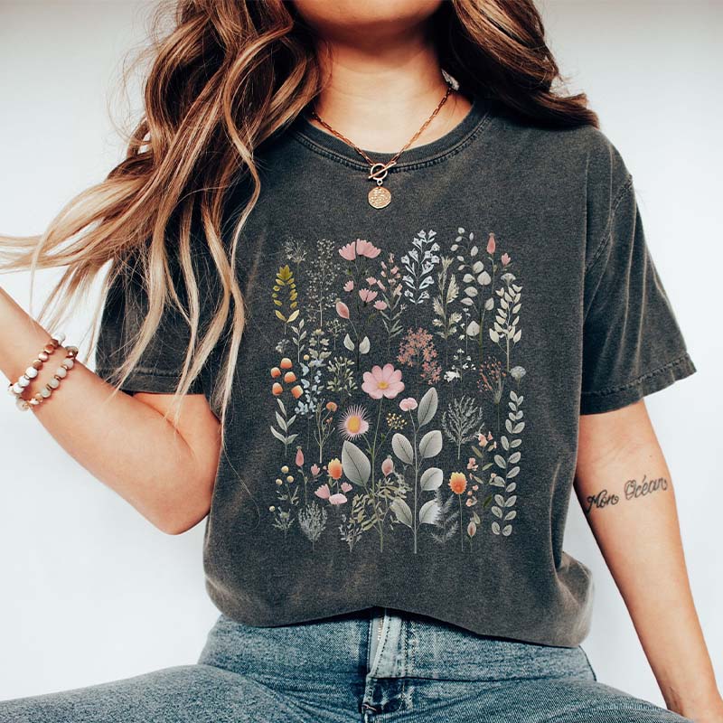 Forest Pastel Wildflowers T-Shirt