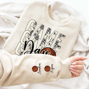 Custom Basketball Name on Sleeve Sweatshirt