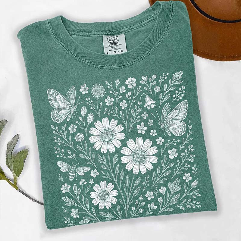 Gift for Gardener Floral T-Shirt