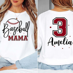 Personalized Comfort Colors Baseball Mama T-Shirt