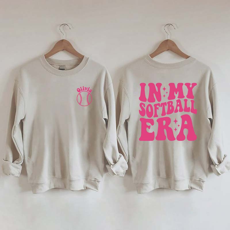 Personalized In My Softball Era Sweatshirt