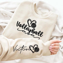 Custom Name Volleyball Heart Sport Sweatshirt