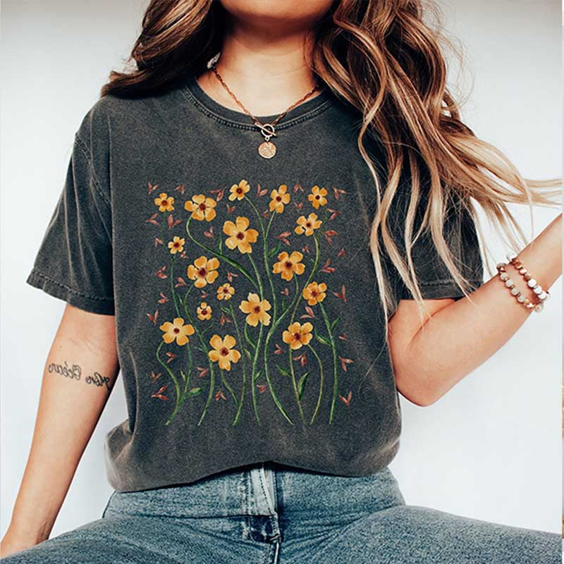 Boho Wildflowers Floral Granma T-Shirt