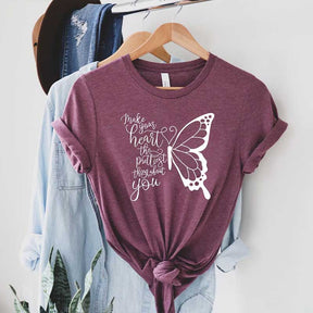 Make Your Heart The Prettiest Thing About You Butterfly T-Shirt