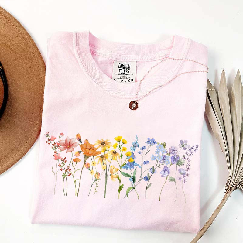 Wildflower LGBT Rainbow Floral T-Shirt