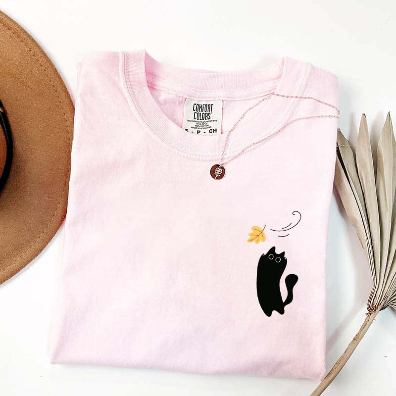 Black Cats Fall Cozy Cute T-Shirt
