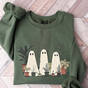 Crazy Ghost Plant Halloween Sweatshirt
