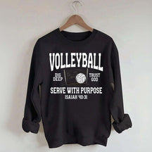 Volleyball Serve with Purpose Coach Sweatshirt