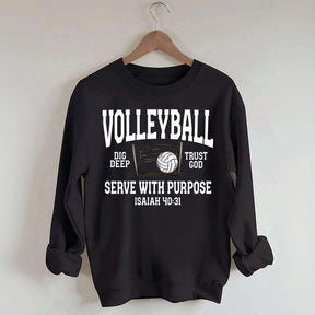 Volleyball Serve with Purpose Coach Sweatshirt