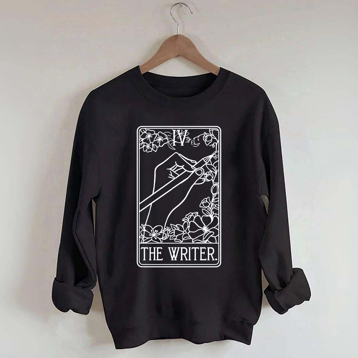The Writer Flowers Tarot Card Sweatshirt