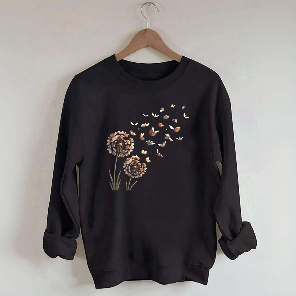 Bookish Women Funny Dandelion Books Sweatshirt