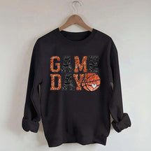 Game Day Basketball Bling Printed Sweatshirt