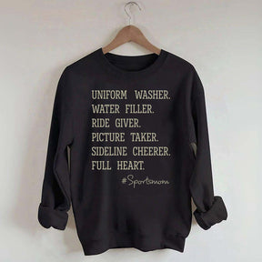 Uniform Washer Water Filler Sport Mom Sweatshirt
