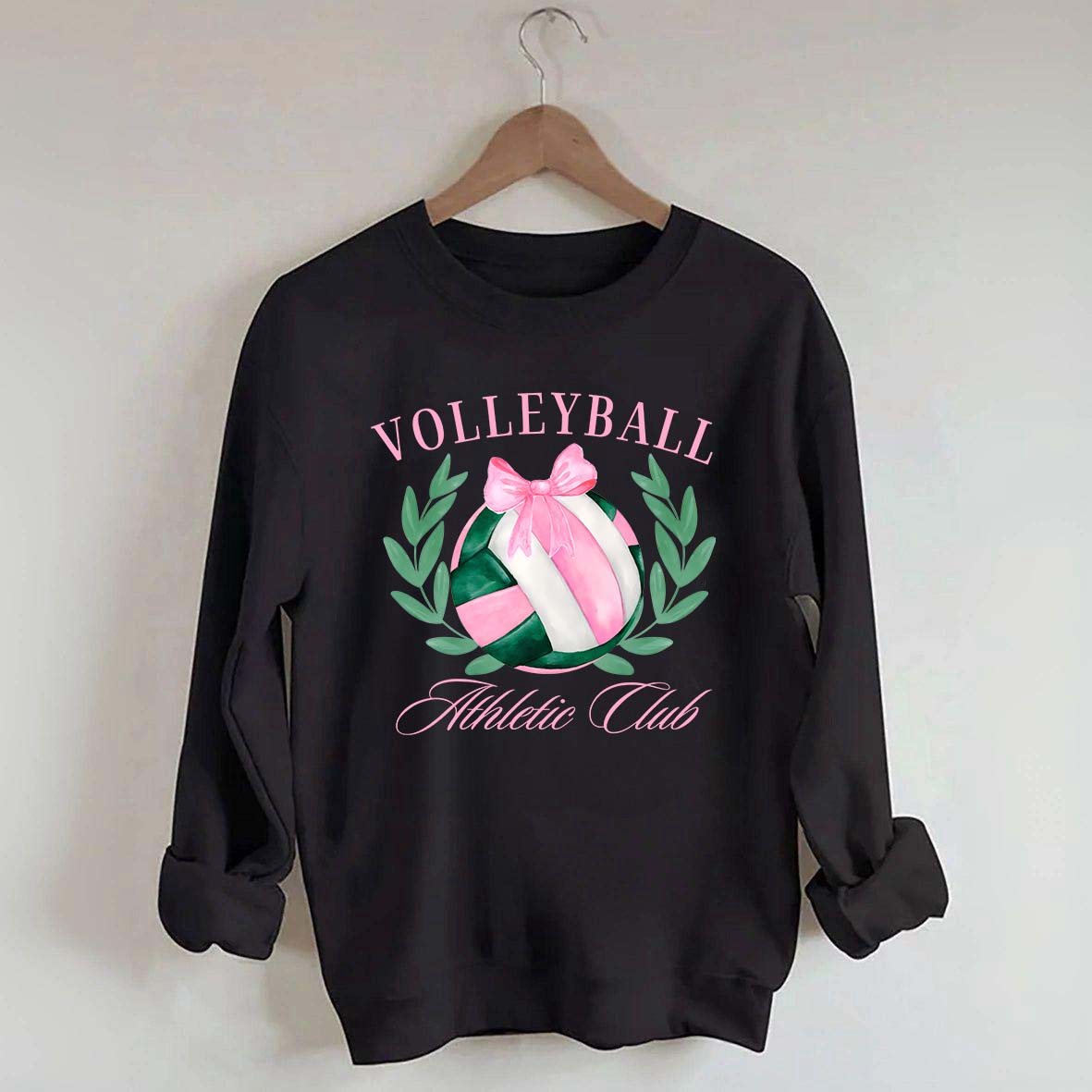Coquette Bow Volleyball Preppy Sweatshirt