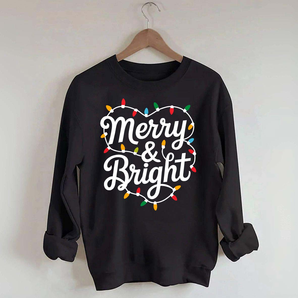 Merry & Bright Holiday Christmas Sweatshirt