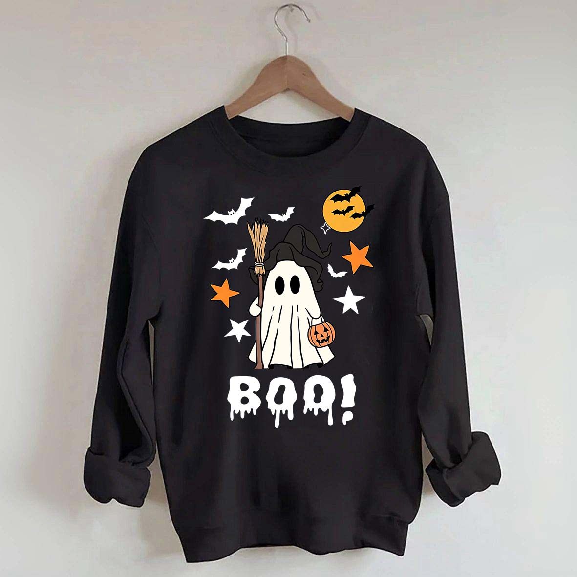 Halloween Boo Ghost Spooky Fall Sweatshirt