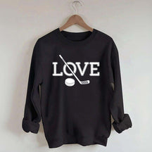 Love Hockey Player Sweatshirt