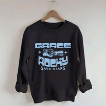 Grace Rocky Save Stars Book Lover Style Sweatshirt