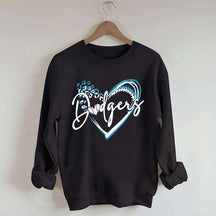 Dodgers Baseball Heart Sweatshirt