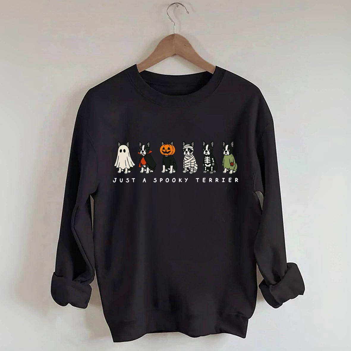 Spooky Boston Terrier Halloween Sweatshirt