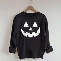 Retro Fall Pumpkin Face Sweatshirt