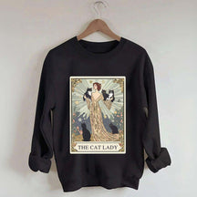 Cat Lady Tarot Card Vintage Sweatshirt